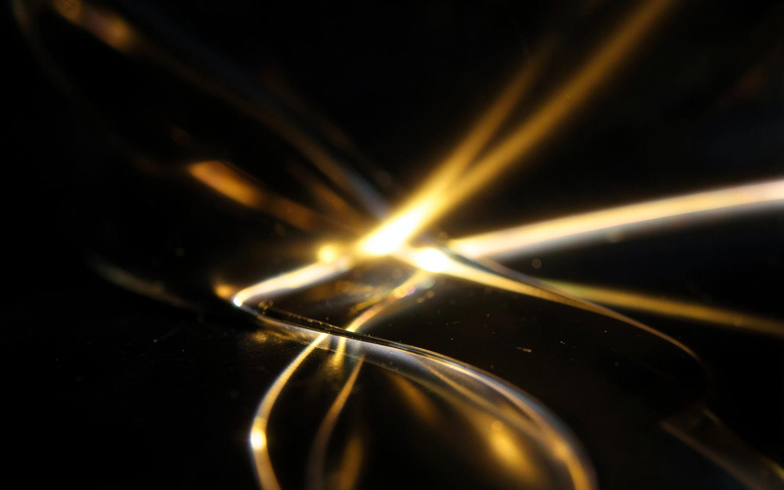 Light beam travelling through optical glass